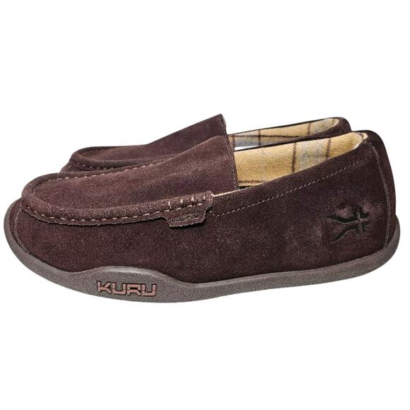 Kuru Loft Suede Shoes Brown Comfort Slip-On Moccasin House Slippers Mens 10 Med - Picture 3 of 14